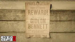 Gideon Bennett Bounty Poster | RDR2
