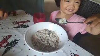 Pork giniling with monggo and malunggay.