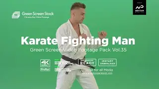 Karate Fighting Man – Green Screen Video Footage Pack 