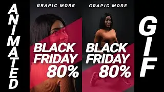 How to Create Black Friday Animated GIF - Photoshop tutorials