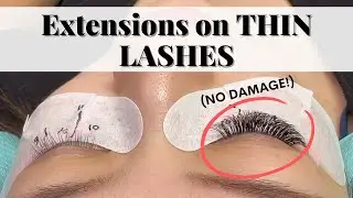 Lash Extensions on Thin Lashes (Without Damage!)