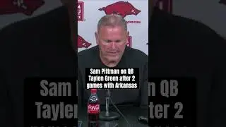 Sam Pittman gives thoughts on QB Taylen Green after two games with the #Arkansas #Razorbacks.