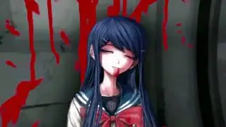 Danganronpa - Sayaka Death With Red Blood