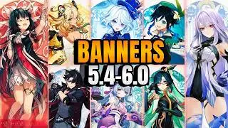 GOOD NEWS! UPDATED 5.4 TO 6.0 BANNER ROADMAP! MAVUIKA, SKIRK, CAPITANO - Genshin Impact