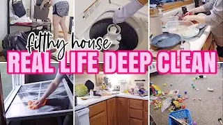 DEEP CLEAN HOUSE TRANSFORMATION 😵 REAL LIFE CLEANING MOTIVATION / MESSY HOUSE SPEED CLEANING