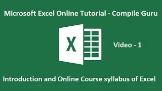 Introduction and Online Course syllabus of Excel | Microsoft Excel Online Tutorial