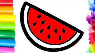 Як Намалювати Кавун🍉 Намалювати малюнок Кавун🎨 Малювання для дітей