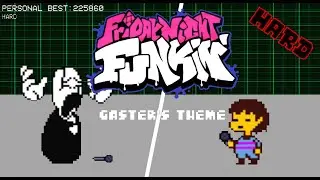 Friday Night Funkin' Gaster vs. Frisk Battle Hard difficulty (UNDERTALE - Gaster's Theme)