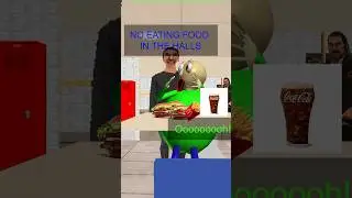 No Eating Food In The Halls!. Go Vegan! 😡☝️ #baldi #ytshorts  #baldibasics