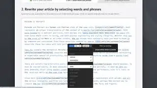 How to spin articles manually: words and phrases (in Step 2) - Spin Rewriter tutorial