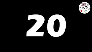 20 Seconds Countdown Timer with a Sound Effect/Music and Black Background - Your Timer