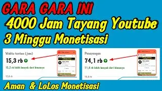 Cara Cepat Kejar 4000 jam tayang satu bulan monetisasi || trik terbaru dapatkan 4000 jam tayang