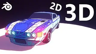 Make a Toon Car In Blender - Stylized Low Poly 2D/3D Process