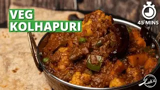 Veg Kolhapuri Recipe | Restaurant Style Mix Vegetable Kolhapuri Sabzi | Cookd
