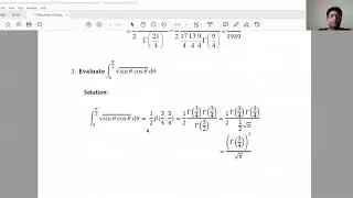 7 Evaluation of improper integral using Beta and Gamma functions Module II
