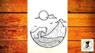 Pencil art | pencil art drawing | pencil art easy | beautiful moon and sea drawing | pencil art 2021