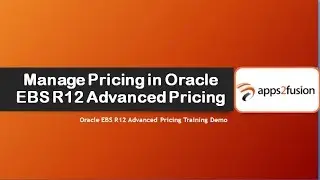 Manage Pricing in Oracle EBS R12 Advanced Pricing
