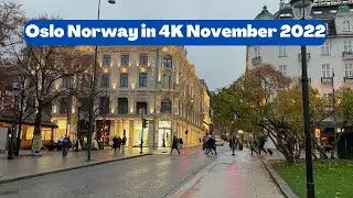 Oslo, Norway 🇳🇴- November 2022 - Walking Tour 4K-HDR 60fps