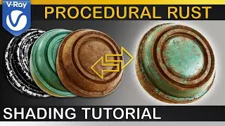 V-Ray | Procedural RUSTY METAL Shader | VRayBlendMtl, Procedural Masks, VRayDirt, AO & VRayBumpMtl