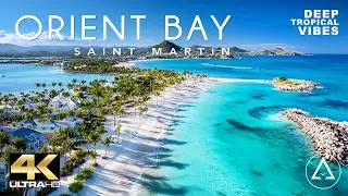 SAINT MARTIN - ORIENT BAY BEACH 4K DRONE FOOTAGE (ULTRA HD) - St. Martin Beach Landscapes UHD