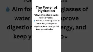 The Power of Hydration