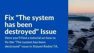 Redmi 7A,8A,9A eMMC Change file || System has been destroyed solution || Training +919822009128 ||