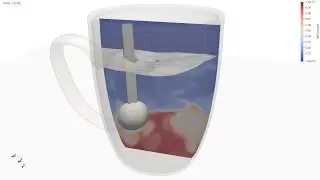 Coffee Stirring Simulation - Fluid Mechanics - interMixingFoam - OpenFOAM 2112