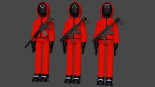 Let's make Squid game Pink Soldiers  | Blender (2.9) Tutorial | 