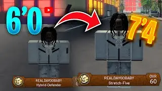 I Supersized My BUILD To 7'4 on this new released roblox basketball game...