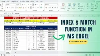Unlock the Power of INDEX & MATCH Function in MS Excel - A Step-by-Step Guide!