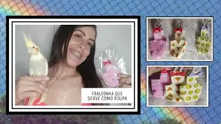 COMPREI UMA ROUPINHA PARA MINHA CALOPSITA (FRALDINHA PARA 💩).  #calopsitamansa