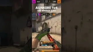Aunkere 1v4 on Mirrored MIRAGE (MIRAGE 2.0) #csgo #shorts