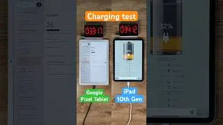 Google Pixel Tablet vs iPad 10th Gen charging test