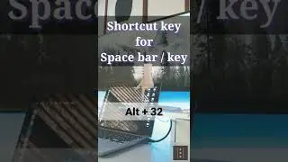 Space bar | space button shortcut key | keyboard key
