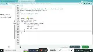 Remove duplicate element from sorted Linked List || GeeksForGeeks Solution ||  IN C++ || LINKED LIST