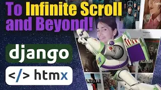 Django Tutorial : Easily add Infinite Scroll with HTMX | Python Web Development Live Coding Guide |