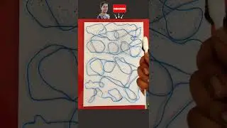 TEXTURE PAINTING ON PAPER |THREAD PAINTING|SPRAY PAINTING😍🎨👩‍🎨