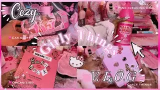 Cozy girly things V•L•O•G | pink cleaning haul, organizing, girly tings
