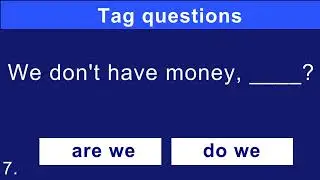ESL Test | Tag questions | English quiz for ESL students