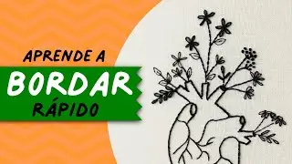 🧵  Cómo BORDAR a Mano FÁCIL 💖 TUTORIAL de Bordado para PRINCIPIANTES