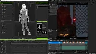 Backstage Unrealengine 4 - Realtime Hair (chaos cloth) Simulation Ultra Dynamic Sky.