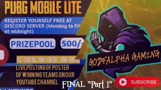PUBG LITE FINAL MATCH WEEKLY TOURNAMENT #GodfAlpha Gaming... 🔥🔥
