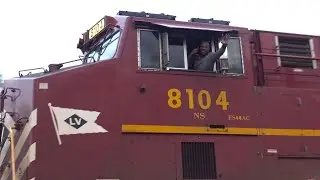Lehigh Valley Heritage leads NS 287 with Drone Footage in Downtown Atlanta, GA | 8104 with Cool Crew