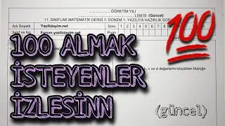 11.Sınıf 1.Dönem 1.Yazılı Matematik (Güncel)
