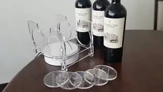 Rack Para 3 Botellas De Vino Con 5 Posavasos Personalizables