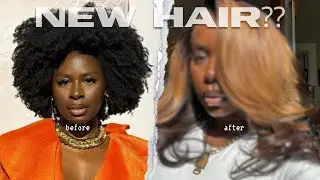 VLOG: I Changed My Hair! Natural Hair to Honey Blonde Hair Transformation ft. My Black is Beautiful