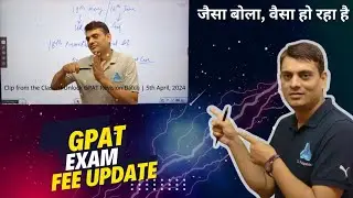 GPAT Application Fee | Why Dr. Puspendra Predicted Too Early in His Live Class | GPAT 2024 | GPAT