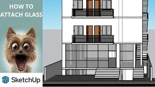 HOW TO ATTACH GLASS ONLY DEFAULT TOOL 😍 THIS IS SIMPLE METHOD AND EASYWAY 😍 BY USING SKETCHUP 😍