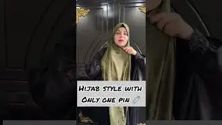 Hijab style with only one pin 🧷 || #shorts #hijabtutorial #hijab style #viral