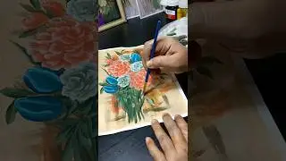 #flowerpainting #acrylicpainting #onestrokeflowers#painting #paintingforbeginners#onestrokepainting